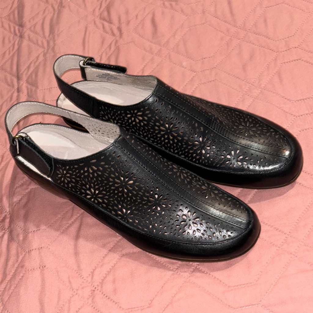 Nwot Easy Spirit Black Slingback Shoes Size 11 Narrow